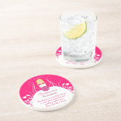 Fuchsia Blonde bruidsmeisje bruidsjurk Onderzetter (Zijkant)