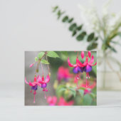 Fuchsia Blossom Briefkaart (Staand voorkant)