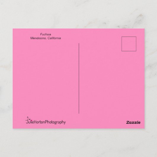 Fuchsia Blossom Briefkaart (Achterkant)