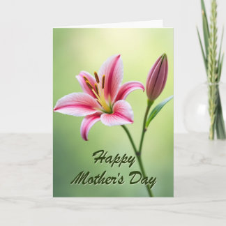 Fuchsia Blossom Mothers Day Card Kaart