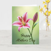 Fuchsia Blossom Mothers Day Card Kaart (Gele Bloem)