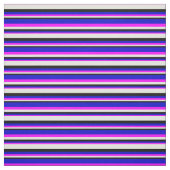 Fuchsia, Blue, Black & Light Yellow Stripes Stof (Swatch)