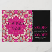 fuchsia boheemien chakra massagetherapeut Yoga Flyer (Voorkant)