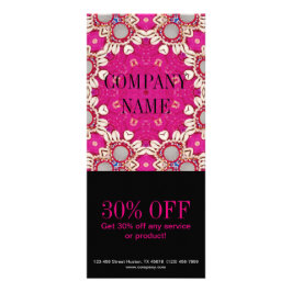 fuchsia bohemian chakra massage therapeut Yoga Reclamekaart