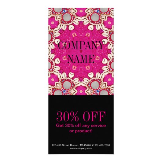 fuchsia bohemian chakra massage therapeut Yoga Reclamekaart (Voorkant)