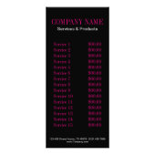 fuchsia bohemian chakra massage therapeut Yoga Reclamekaart (Achterkant)