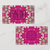 fuchsia bohemian chakra massage therapeut Yoga Visitekaartje (Voorkant / Achterkant)