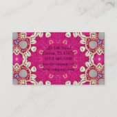 fuchsia bohemian chakra massage therapeut Yoga Visitekaartje (Achterkant)
