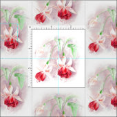 Fuchsia botanische kunst waterverf stof (Delen)