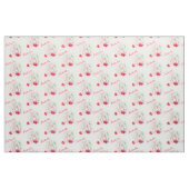 Fuchsia botanische roze rode naam waterverf stof (Fat Quarter)