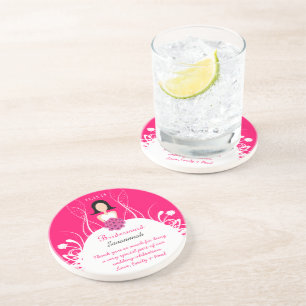 Fuchsia bruidsmeisje trouwjurk Onderzetters