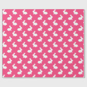 Fuchsia Bunny Rabbit Gift Wrap Cadeaupapier (Vlak)