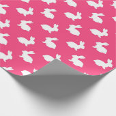 Fuchsia Bunny Rabbit Gift Wrap Cadeaupapier (Hoek)