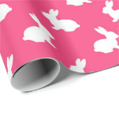 Fuchsia Bunny Rabbit Gift Wrap Cadeaupapier (Rol Hoek)