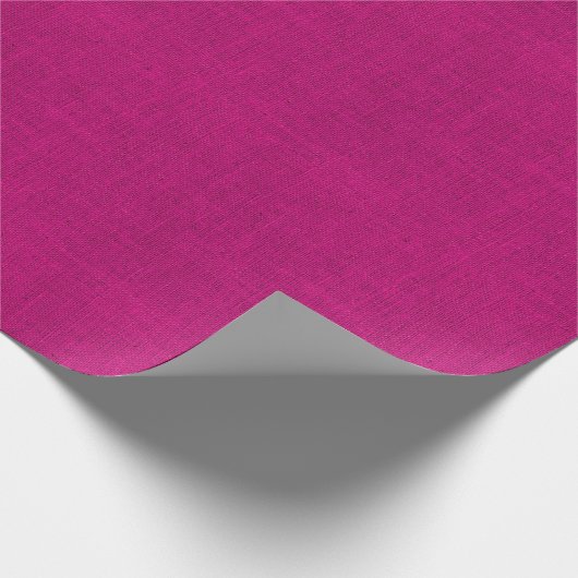 Fuchsia Burlap Texture Cadeaupapier (Hoek)