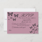 Fuchsia Butterflies RSVP (Voorkant)