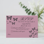 Fuchsia Butterflies RSVP (Staand voorkant)