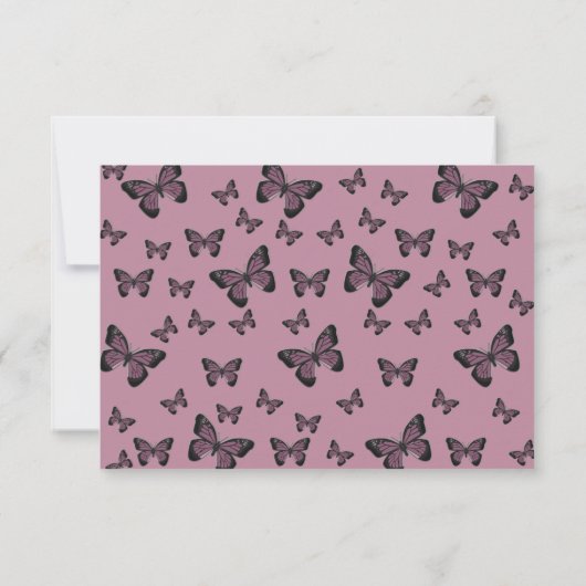 Fuchsia Butterflies RSVP (Achterkant)