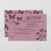 Fuchsia Butterflies RSVP (Voorkant / Achterkant)