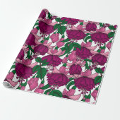 Fuchsia Cadeaupapier (Uitgerold)