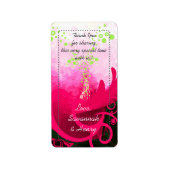 Fuchsia Calla Lelie Retouradres Labels (Voorkant)