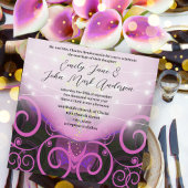Fuchsia Calla Lily Flower Wedding Invitation Kaart