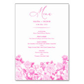 Fuchsia Chinoiserie Menu & Tafelnummer (Achterkant)