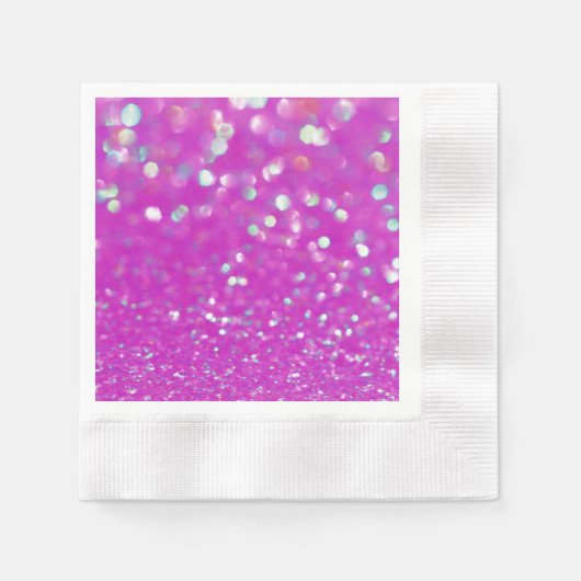 Fuchsia Confetti Papieren Servet (Voorkant)