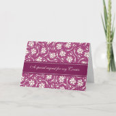 Fuchsia Cousin Matron of Honor Invitation Kaart (Voorkant)