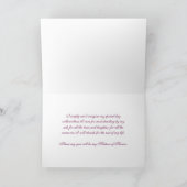 Fuchsia Cousin Matron of Honor Invitation Kaart (Binnen)