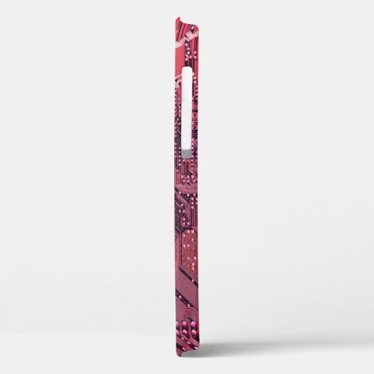 Fuchsia Cyber Circuit Board Tech Art Electronics Case-Mate iPhone Case (Achterkant / Links)
