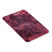 Fuchsia Cyber Circuit Board Tech Art Electronics Magneet (Rechterzijde)