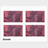 Fuchsia Cyber Circuit Board Tech Art Electronics Rechthoekige Sticker (Vel)