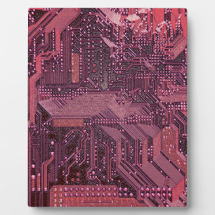 Fuchsia Cyber Circuit Board Tech Elektronica Fotoplaat