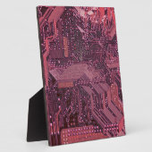 Fuchsia Cyber Circuit Board Tech Elektronica Fotoplaat (Zijkant)