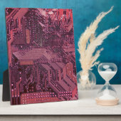 Fuchsia Cyber Circuit Board Tech Elektronica Fotoplaat (Zijkant)