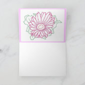 Fuchsia daisy bloem, Dank je kaarten (Binnen)