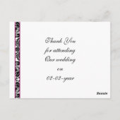 fuchsia damask DankU Kaarten (Achterkant)