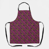 Fuchsia | Dancing Watercolor Daisies Apron Schort (Voorkant)