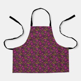 Fuchsia | Dancing Watercolor Daisies Kids Apron Schort