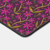 Fuchsia | Dansende Aquarel Daisies Bureaumat (Hoek)