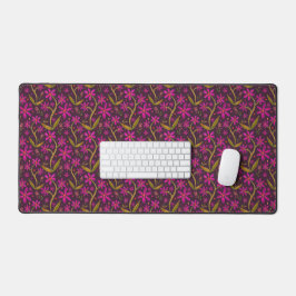 Fuchsia | Dansende Aquarel Daisies Bureaumat