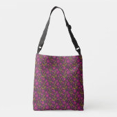 Fuchsia | Dansende Aquarel Daisies Crossbody Tas (Achterkant)