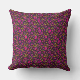 Fuchsia | Dansende Aquarel Daisies Kussen
