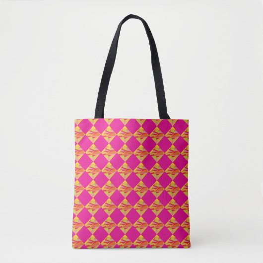 Fuchsia Diamond Tote Bag (Voorkant)