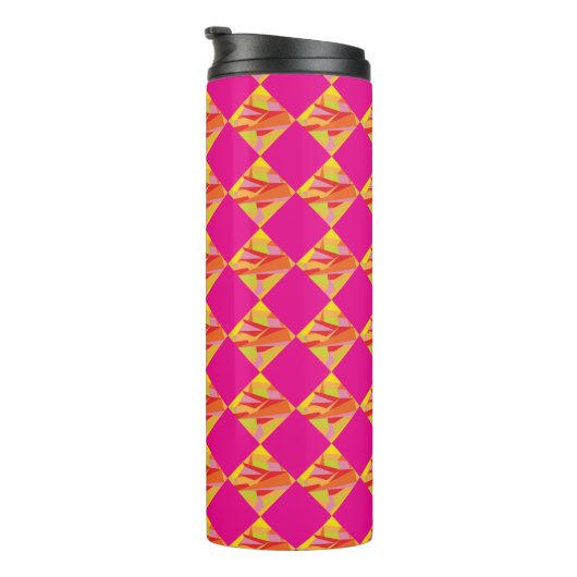 Fuchsia Diamond Water Bottle Thermosbeker (Geroteerd rechts)