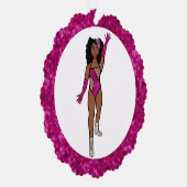 Fuchsia & Diamonds Dancer Ornament Kaart A (Rechts)
