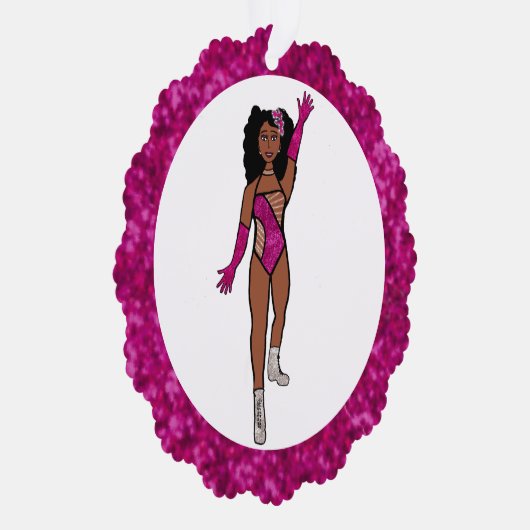 Fuchsia & Diamonds Dancer Ornament Kaart A (Rechts)