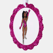 Fuchsia & Diamonds Dancer Ornament Kaart A (Links)