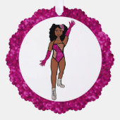 Fuchsia & Diamonds Dancer Ornament Kaart A (Voorkant)